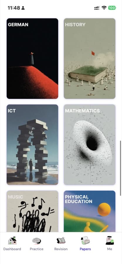 Scrolling further — German, History, ICT, Mathematics